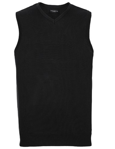 R-R-716M-0-Men's V-Neck Sleeveless Knitted Pullover